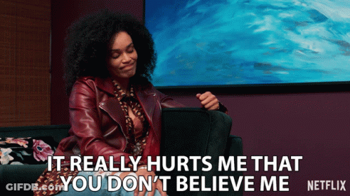 Woman On Couch Says It Really Hurts Me That You Dont Believe Me Netflix GIF