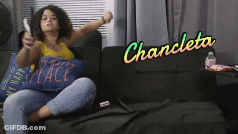 Woman On Couch With My Happy Place Pillow GIF