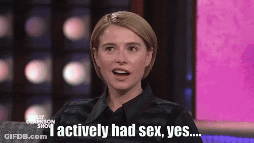Woman On Kelly Clarkson Show Says I Actively Had Sex Yes GIF