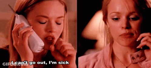 Woman On Phone I Can't Go Out I'm Sick GIF