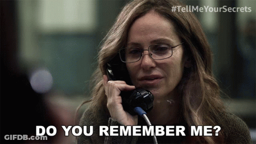 Woman On Phone Saying Do You Remember Me GIF