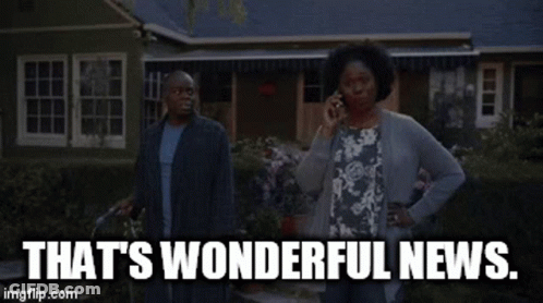 Woman On Phone Saying That's Wonderful News GIF