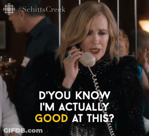 Woman On Phone Saying You Know I'm Actually Good At This GIF
