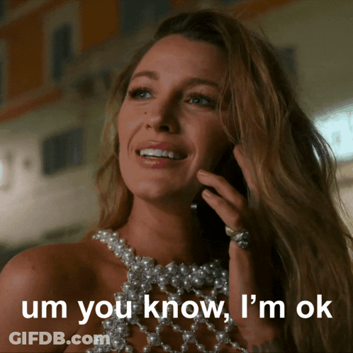 Woman On Phone Um You Know I'm Ok GIF