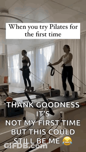 Woman On Pilates Machine First Time Thank Goodne GIF