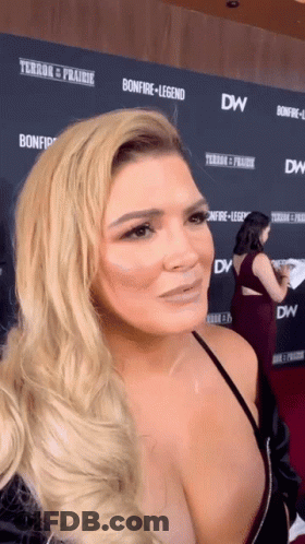 Woman On Red Carpet With Terror GIF