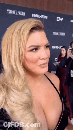 Woman On Red Carpet With Terror Prairie And Bonfire Legend GIF
