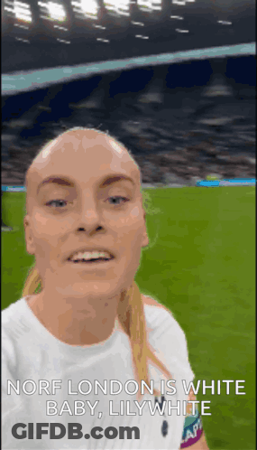 Woman On Soccer Field Says Norf London Is White Baby Lily White GIF