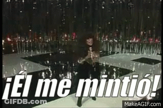 Woman On Stage With Microphone Saying El Me Mintito GIF