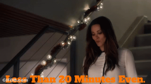 Woman On Stairs Less Than 20 Minutes Even GIF