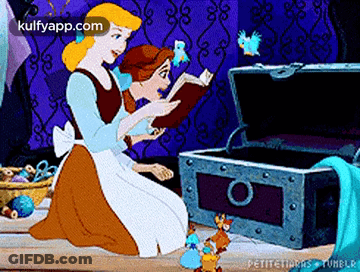 Woman On Stool Looking At Camera GIF