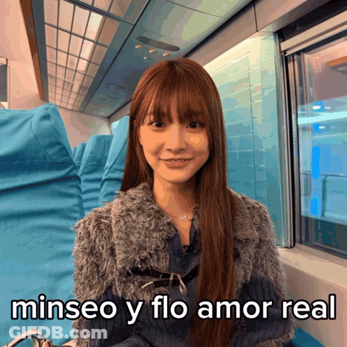 Woman On Train With Minseo Y Flo Amor Real GIF