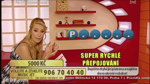 Woman On TV Screen Super Rychle Prepojovani GIF