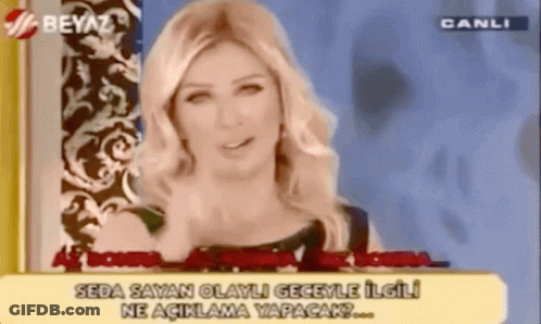 Woman On TV Show Seda Sayin Olayli Geceyle Ilgili GIF