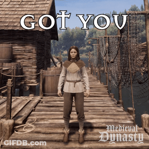 Woman On Wooden Bridge Saying Got You GIF