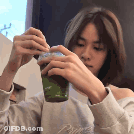 Woman Opening Cup Saying People GIF