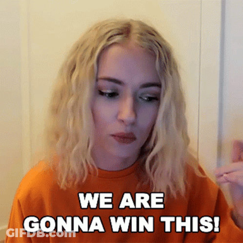 Woman Orange Shirt: We Are Gonna Win This GIF