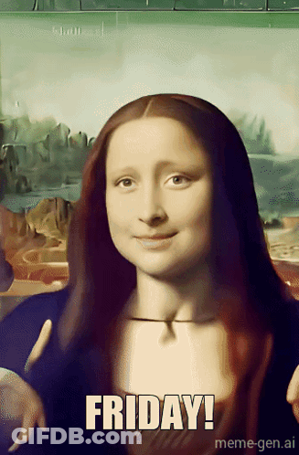 Woman Painting Saying Friday GIF
