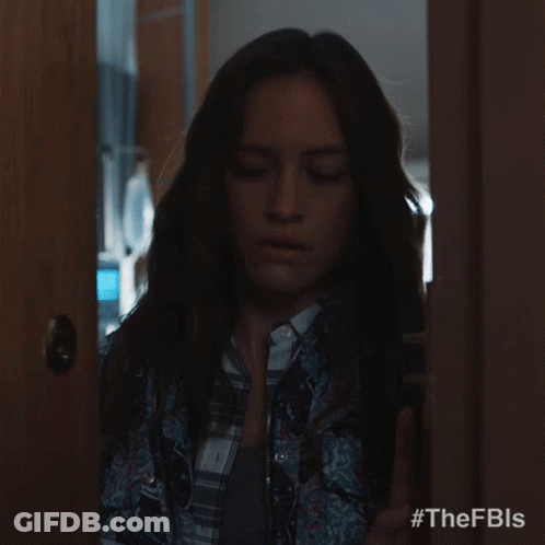 Woman Peeking From Behind Door #Thefbls GIF