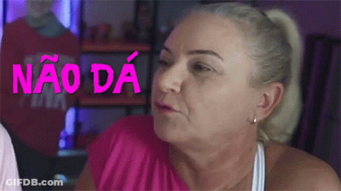 Woman Pink Shirt Funny Face Saying Não Da GIF