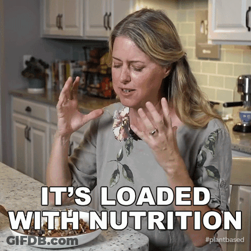 Woman Plate Of Food It's Loaded With Nutrition GIF
