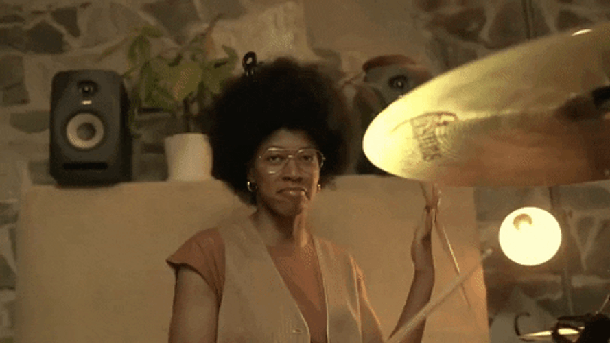 Woman Playing Ba Dum Tss GIF