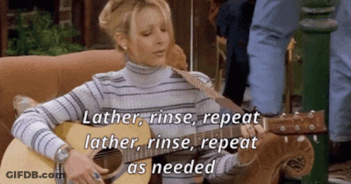 Woman Playing Guitar Lather Rinse Repeat GIF