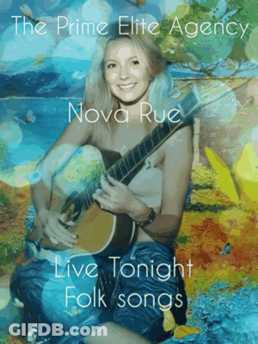 Woman Playing Guitar Live Tonight Folk Songs GIF