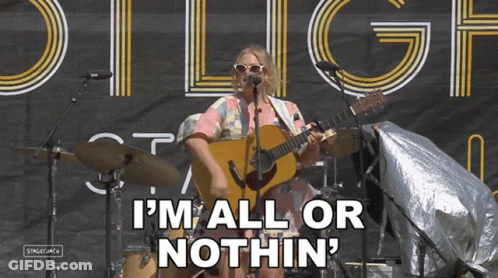 Woman Playing Guitar Singing I'm All Or Nothin GIF