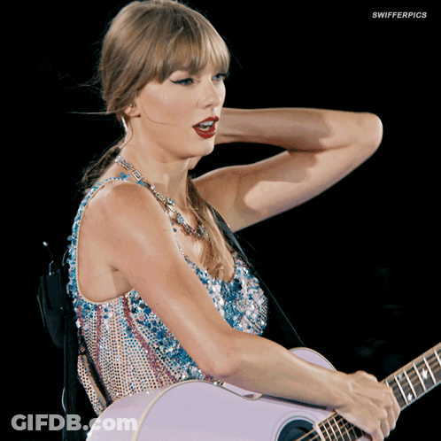 Woman Playing Guitar With Swifter Pics GIF