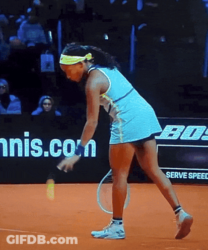Woman Playing Tennis At Tennis.com Sign GIF