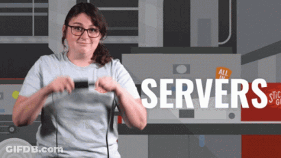 Woman Playing Video Game With Servers GIF