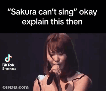Woman Playing Violin With Text Sakura Can't Sing GIF