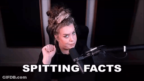 Woman Pointing At Camera Spitting Facts GIF
