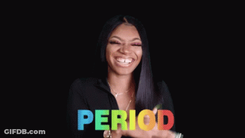 Woman Pointing At Period Word GIF