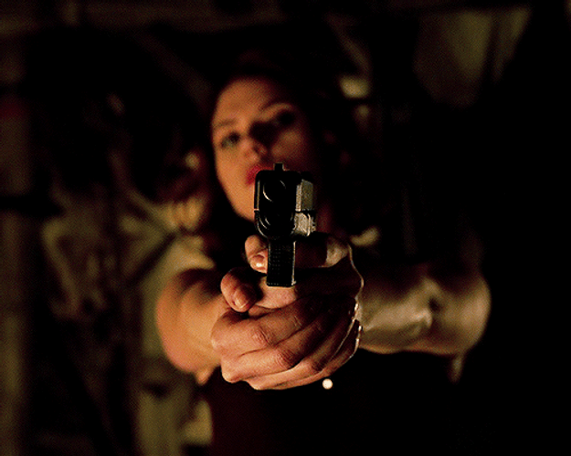 Woman Pointing Gun GIF