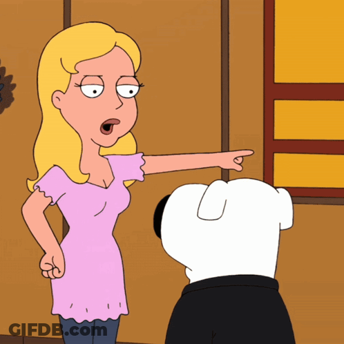 Woman Pointing To Dog GIF