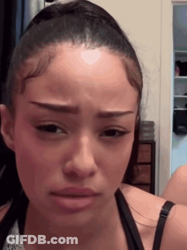 Woman Ponytail Making Funny Face GIF