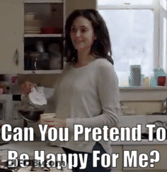 Woman Pouring Coffee Can You Pretend To Be Happy For Me GIF