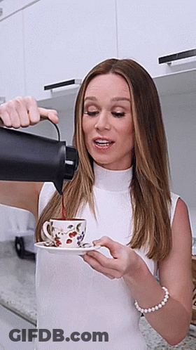 Woman Pouring Coffee From Thermos GIF
