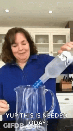 Woman Pouring Water Yup This Is Needed Today GIF