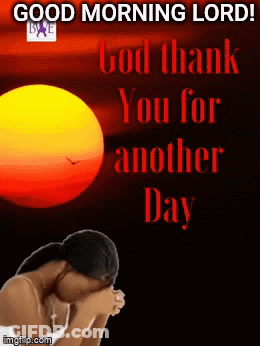 Woman Praying Sunset Good Morning Lord GIF