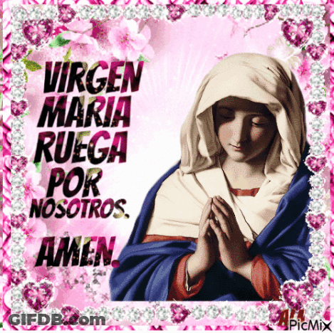 Woman Praying Virgen Maria Ruega Por Nosotros Amen GIF