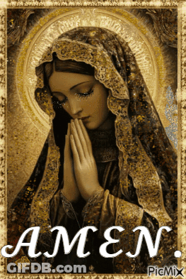 Woman Praying With Amen GIF