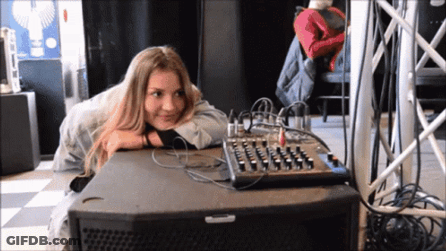 Woman Pressed Nuclear Bomb Explosion GIF