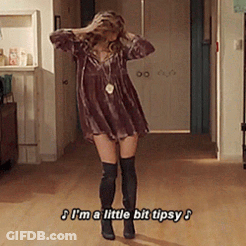 Woman Purple Dancing I'm Little Bit Tipsy GIF