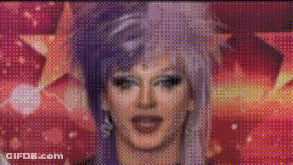 Woman Purple Hair Red Starry Background Anywhere Ni GIF