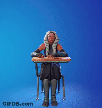 Woman Raising Hand At Desk GIF