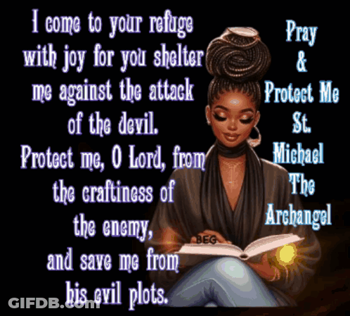 Woman Reading Book With Prayer Background GIF