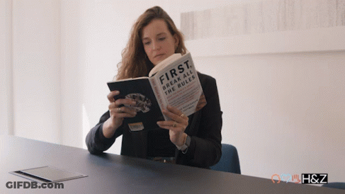 Woman Reading First Break All The Rules GIF